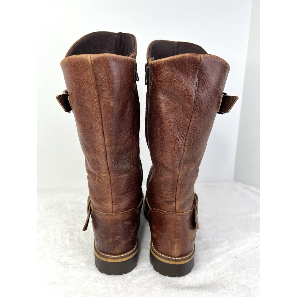 Patagonia Thatcher Riding Boots Distressed Brown Leather Womens 7.5 Side Zip - Picture 7 of 12